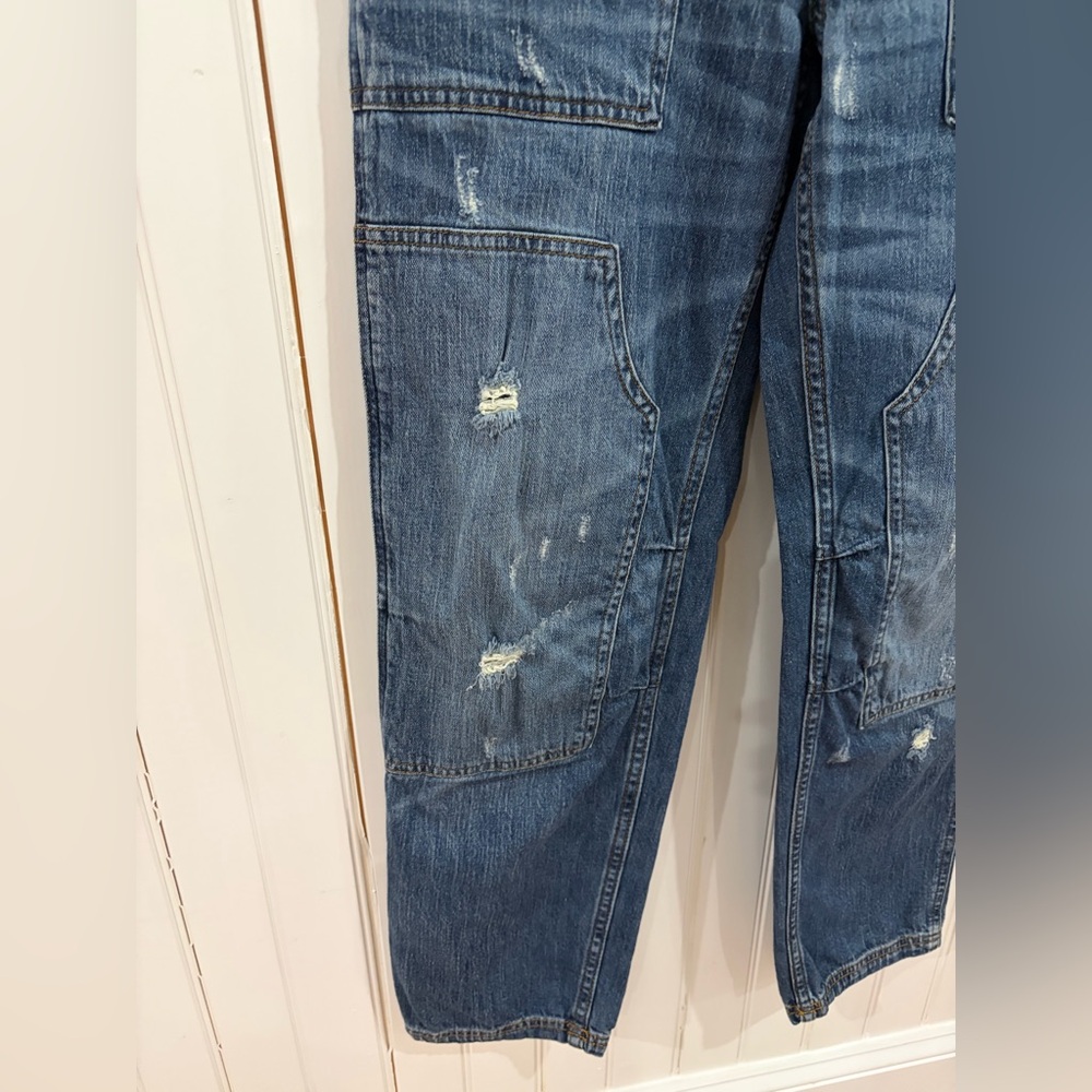 Anthropologie Pilcro The Wanderer mid-rise relaxed distressed utility jeans - Picture 5 of 12